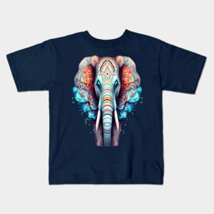 elephant Mandala Animal Ilustration Kids T-Shirt